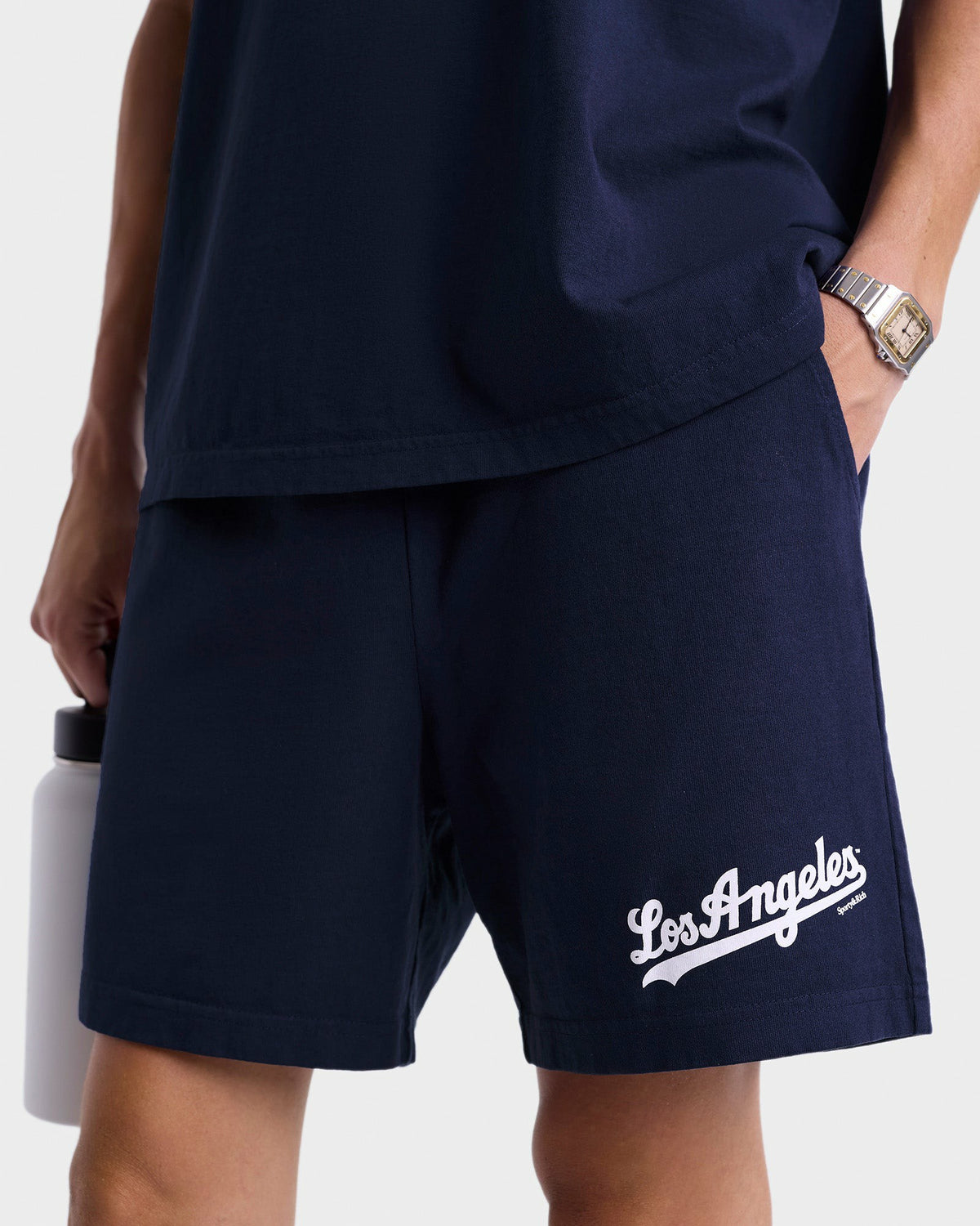 Sporty & Rich Dodgers Gym Short - Navy/White