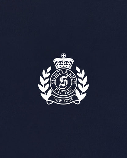 Sporty & Rich NY Crest Gym Short - Dark Navy