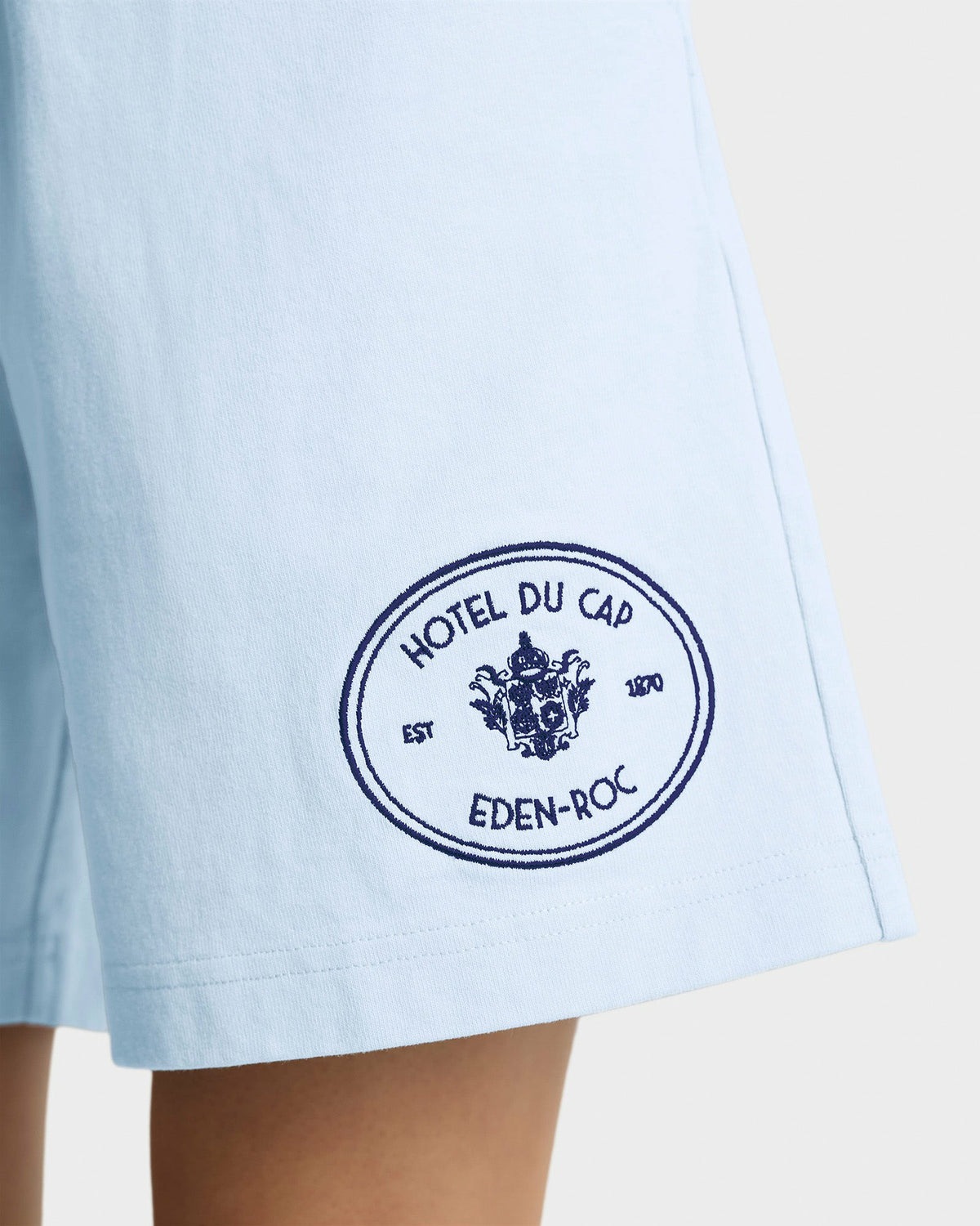 Sporty & Rich Eden Crest Gym Short - Ciel/Navy