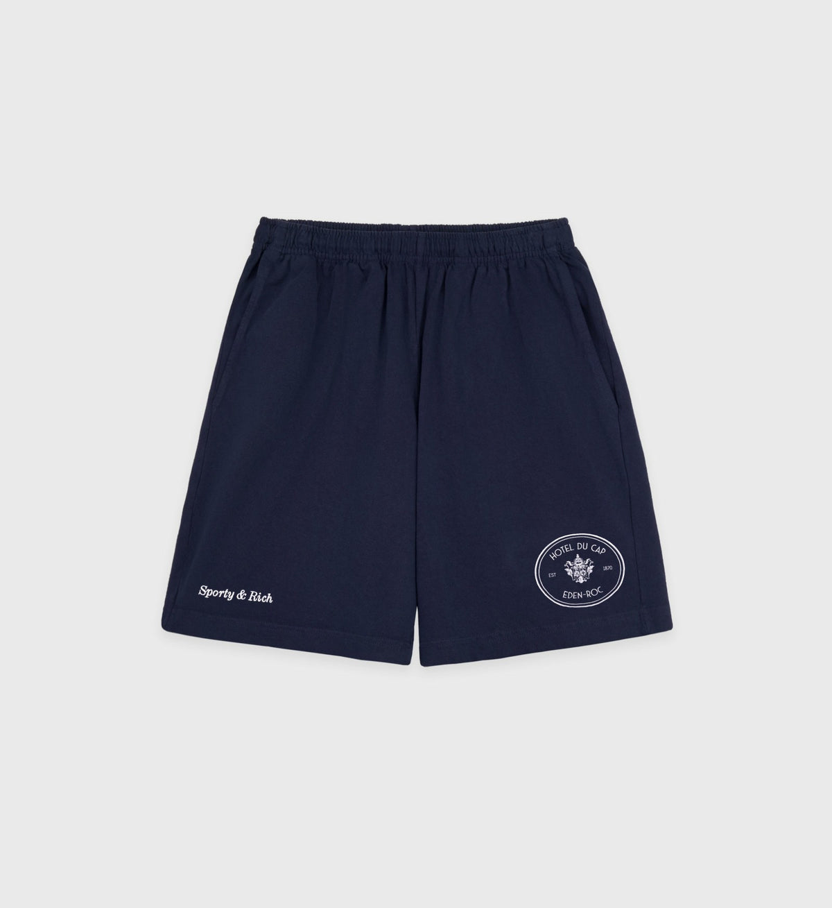 Sporty & Rich Eden Crest Gym Short - Navy/White