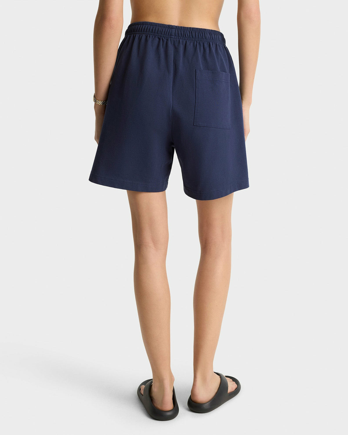 Sporty & Rich Eden Crest Gym Short - Navy/White