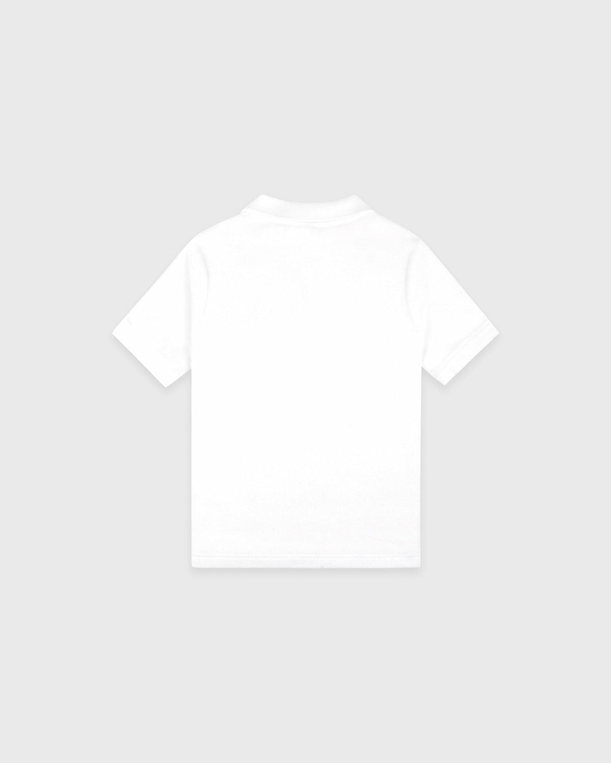 Sporty & Rich Signature Logo Kids Terry Polo - White/Light Navy