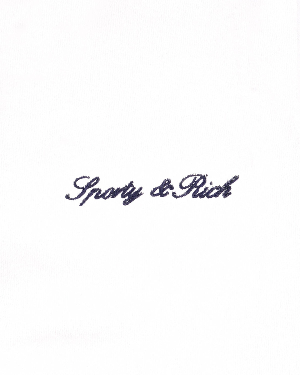 Sporty & Rich Signature Logo Kids Terry Short - White/Light Navy