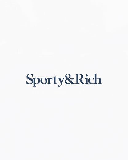 Sporty & Rich Drink More Water Kids T-Shirt - White/Light Navy