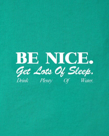 Sporty & Rich Be Nice Kids Crewneck - Amalfi Green/White