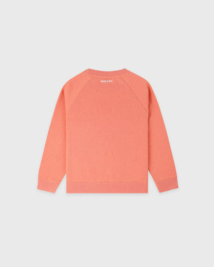 Sporty & Rich Be Nice Kids Crewneck - Flamingo/White