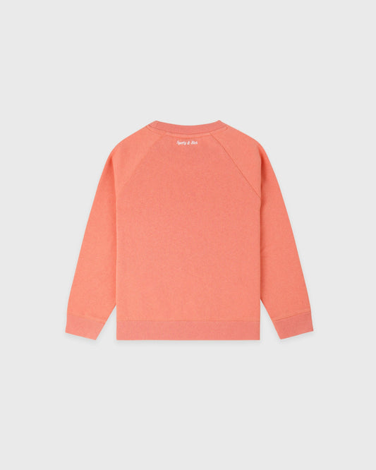 Sporty & Rich Be Nice Kids Crewneck - Flamingo/White