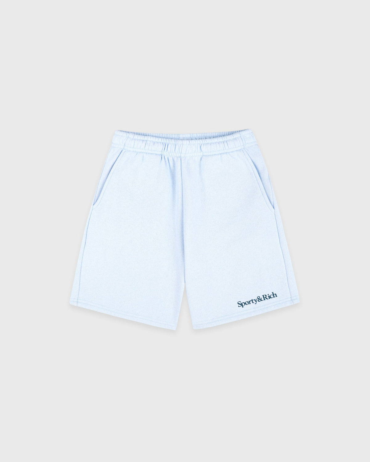 Sporty & Rich Signature Logo Kids Gym Short - Ciel