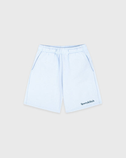 Sporty & Rich Signature Logo Kids Gym Short - Ciel