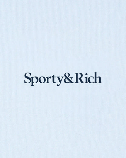 Sporty & Rich Signature Logo Kids Gym Short - Ciel