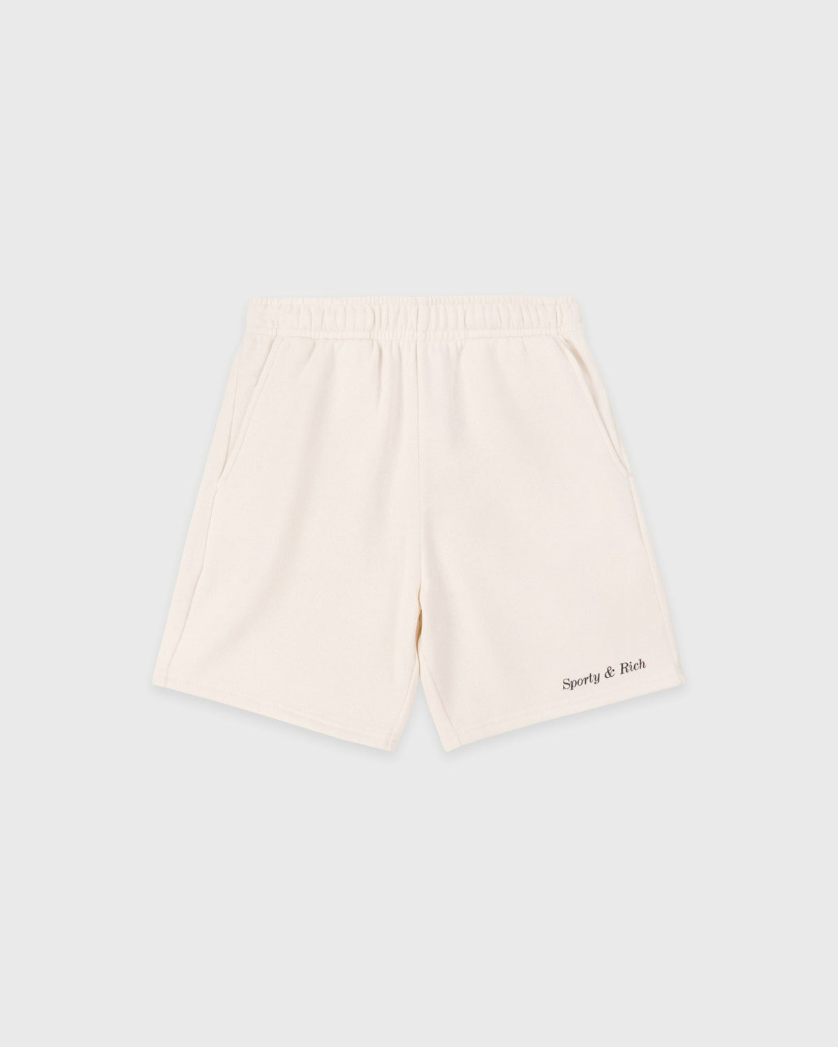 Sporty & Rich Classic Logo Kids Gym Short - Ecru