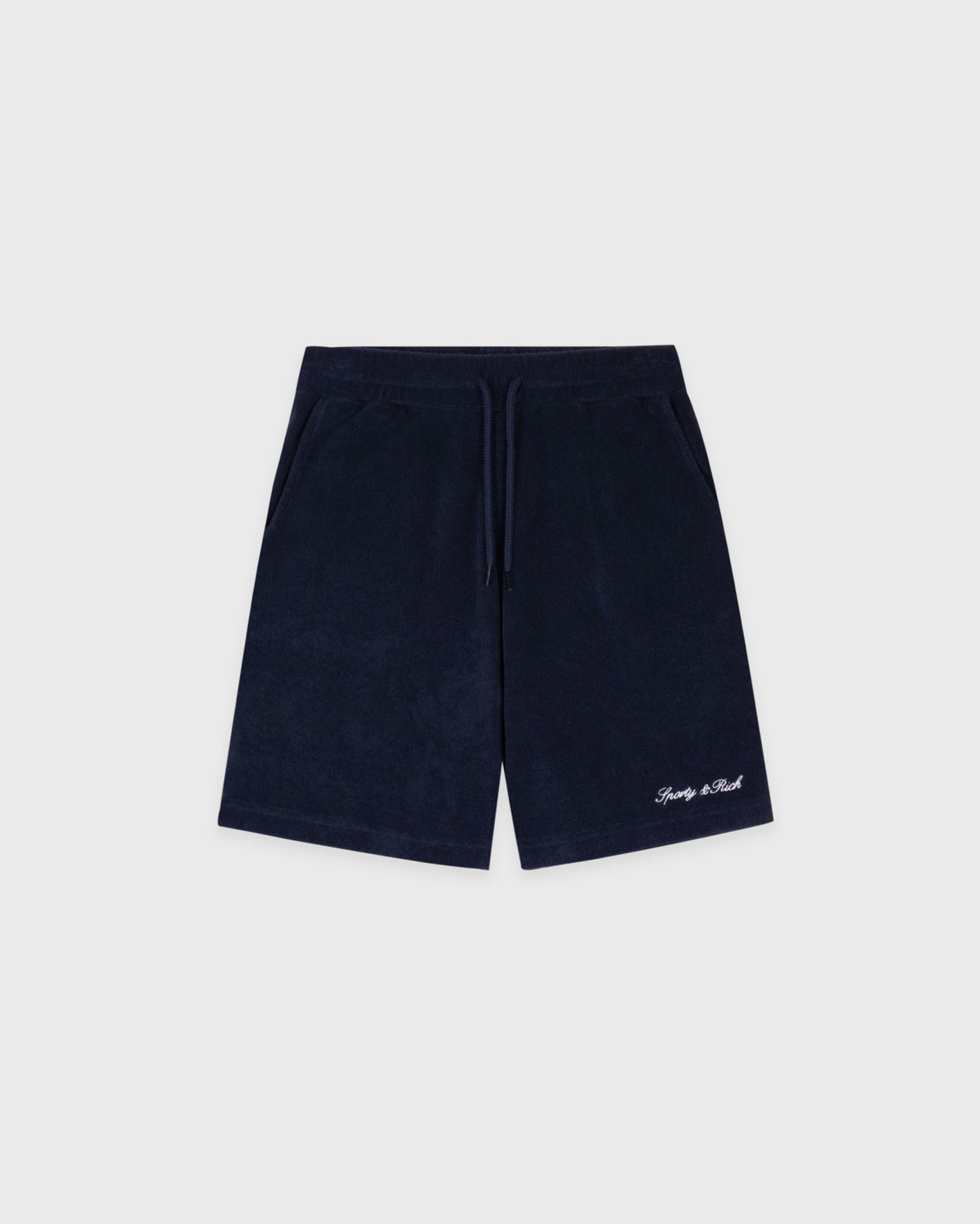 Sporty & Rich Signature Logo Kids Terry Short - Dark Navy