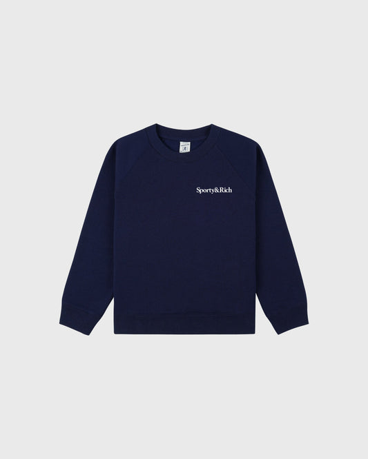 Sporty & Rich Play Tennis Kids Crewneck - Dark Navy