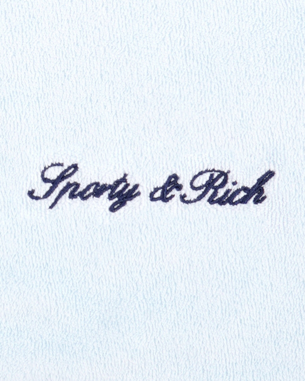 Sporty & Rich Signature Logo Kids Terry Polo - Ciel