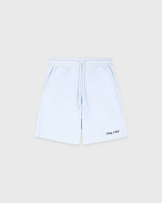 Sporty & Rich Signature Logo Kids Terry Short - Ciel