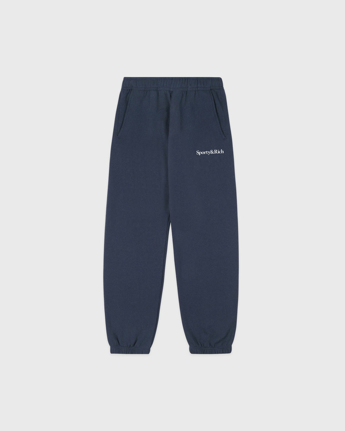 Sporty & Rich Serif Logo Kids Sweatpant - Light Navy/White