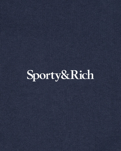 Sporty & Rich Serif Logo Kids Sweatpant - Light Navy/White