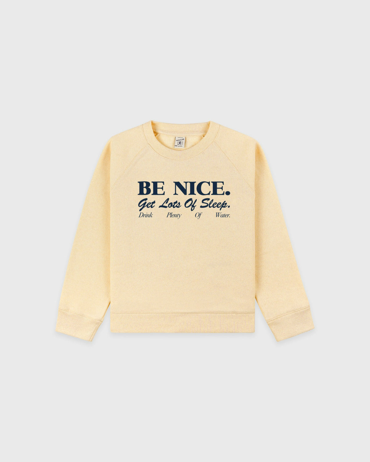 Sporty & Rich Be Nice Kids Crewneck - Almond