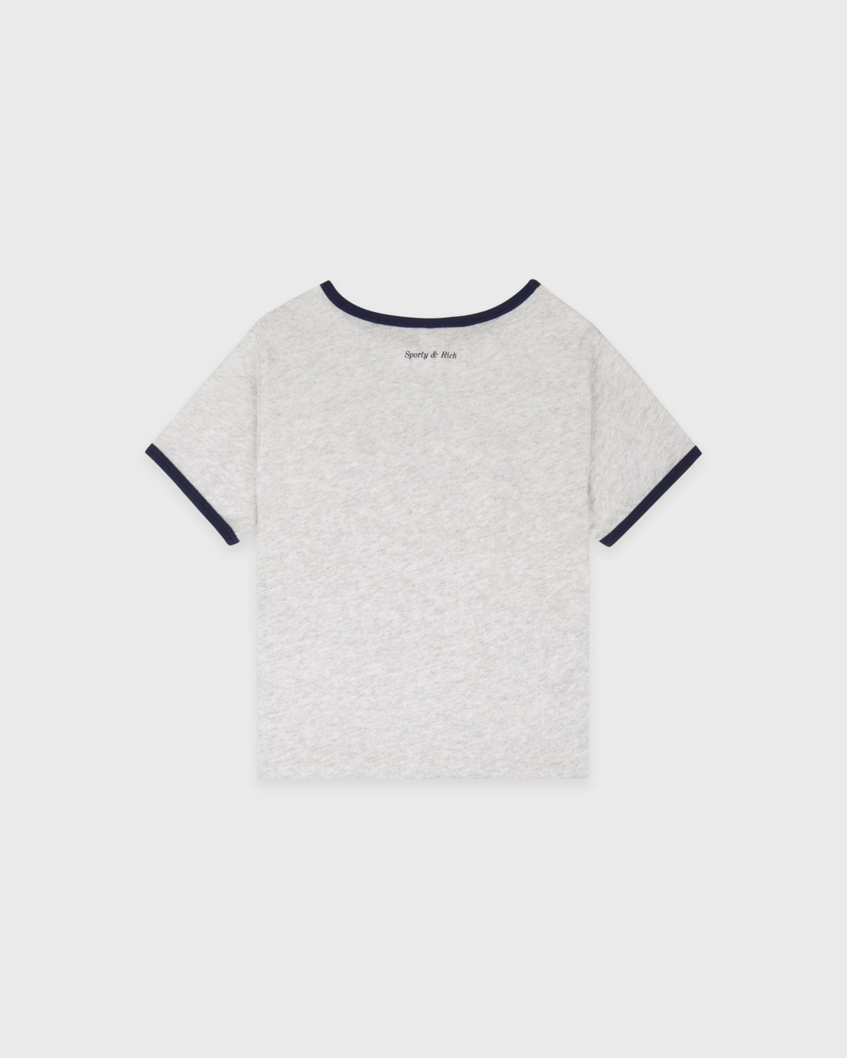 Sporty & Rich Be Nice Kids Ringer Tee - Heather Gray/Dark Navy