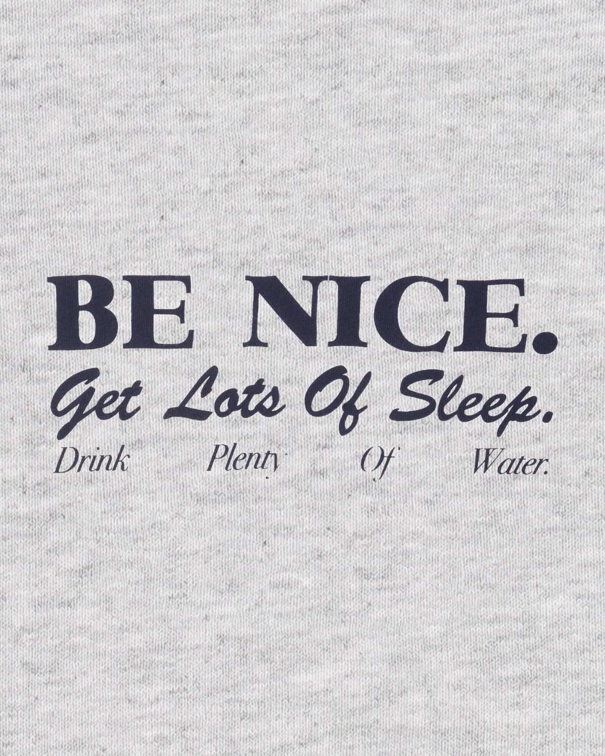 Sporty & Rich Be Nice Kids Ringer Tee - Heather Gray/Dark Navy