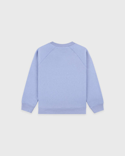 Sporty & Rich Beverly Script Kids Crewneck - Periwinkle