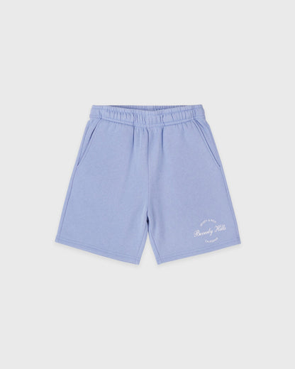 Sporty & Rich Beverly Script Kids Gym Short - Periwinkle