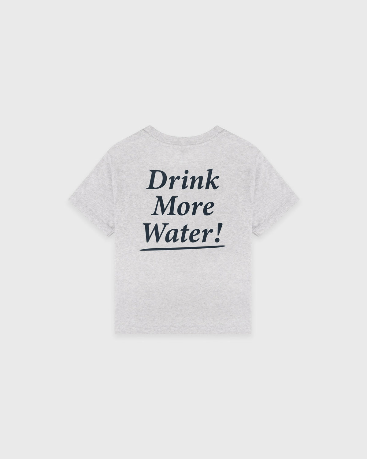 Sporty & Rich Drink More Water Kids T-Shirt - Heather Gray