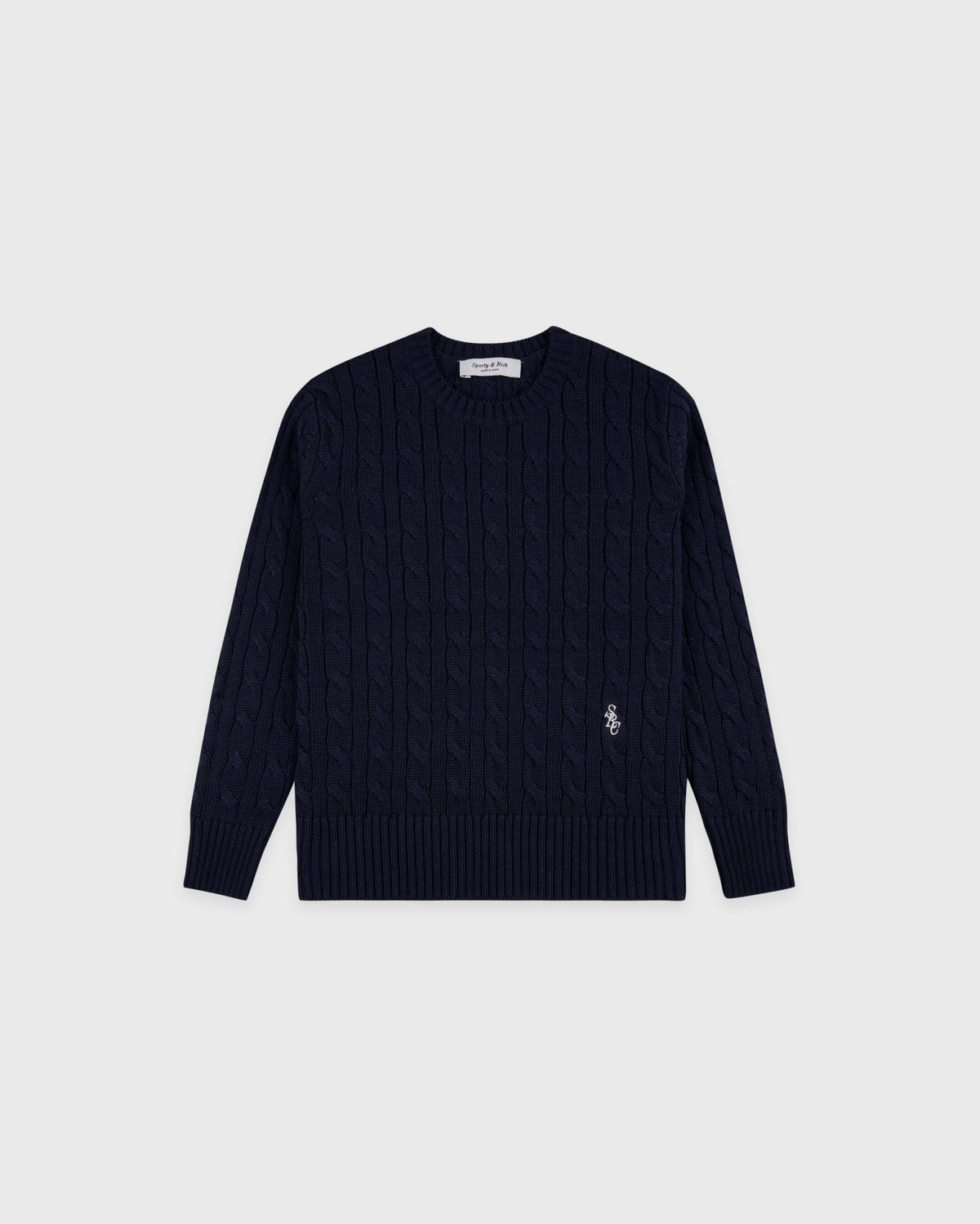 Sporty & Rich SRC Kids Cableknit Sweater - Dark Navy