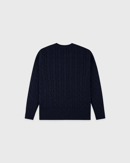 Sporty & Rich SRC Kids Cableknit Sweater - Dark Navy