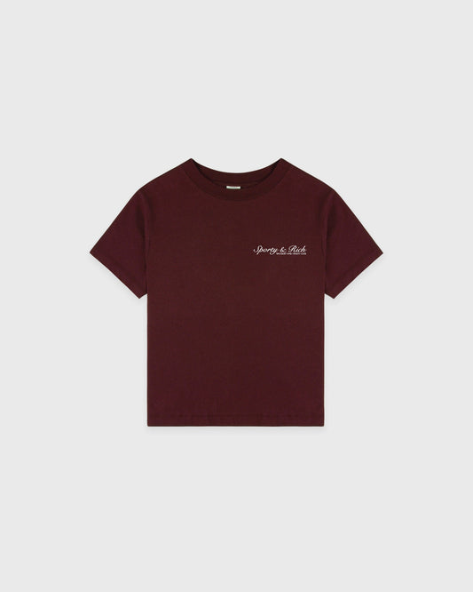 Sporty & Rich Syracuse Kids T-Shirt - Bordeaux