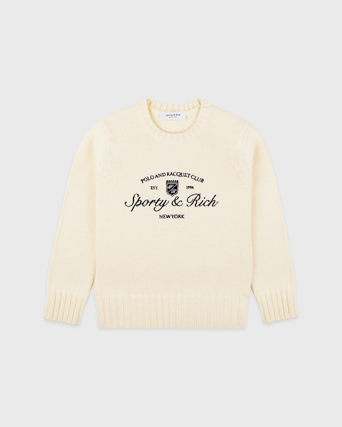 Sporty & Rich Syracuse Kids Knitted Sweater - Ecru
