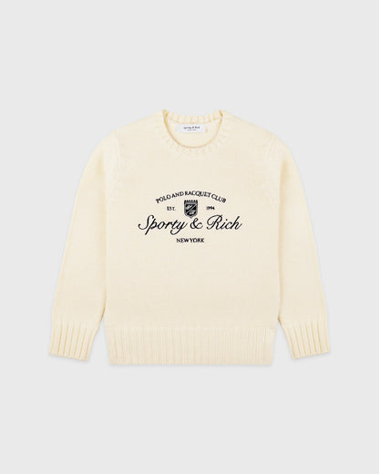 Sporty & Rich Syracuse Kids Knitted Sweater - Ecru