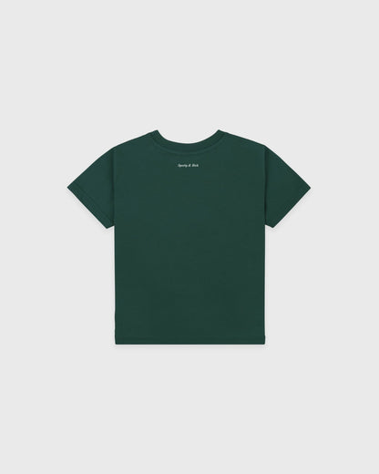 Sporty & Rich Be Nice Kids T-Shirt - Forest/White