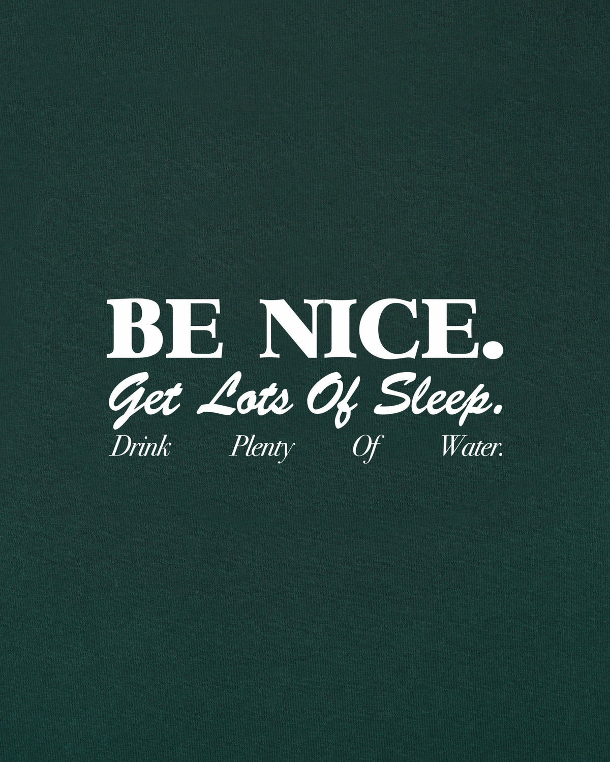Sporty & Rich Be Nice Kids T-Shirt - Forest/White