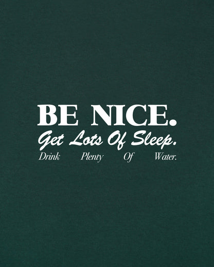 Sporty & Rich Be Nice Kids T-Shirt - Forest/White