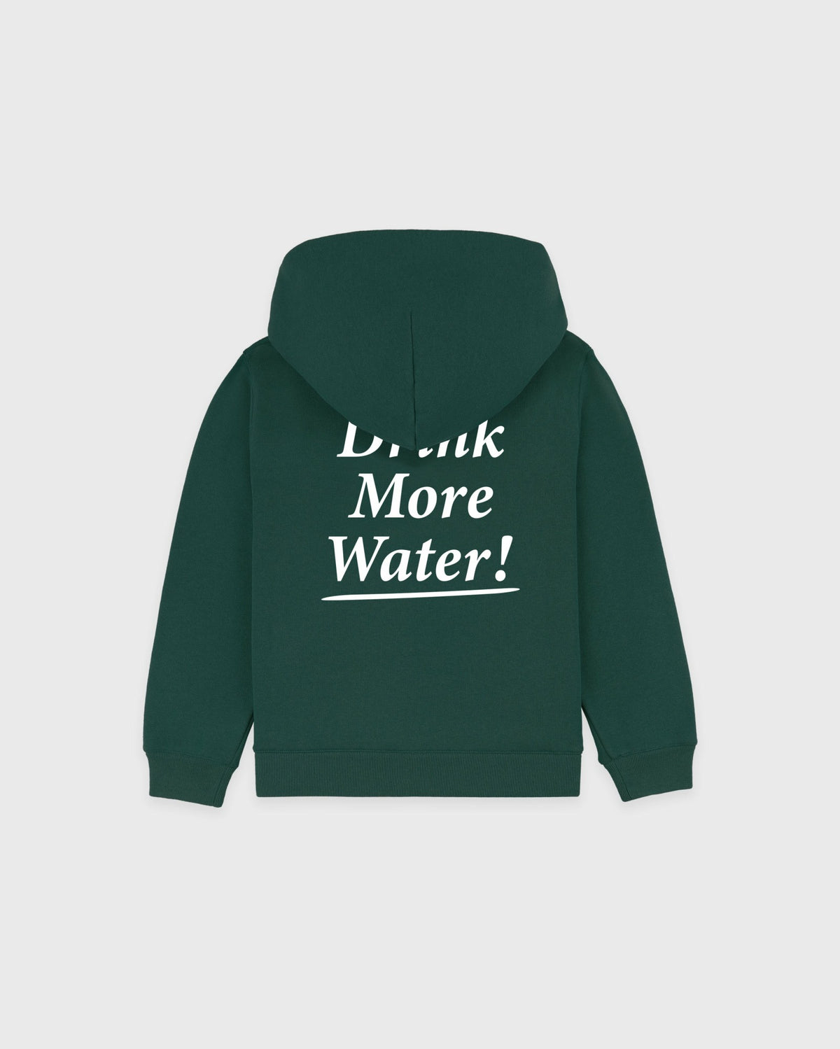 Sporty & Rich Drink More Water Kids Hoodie - Forest/White