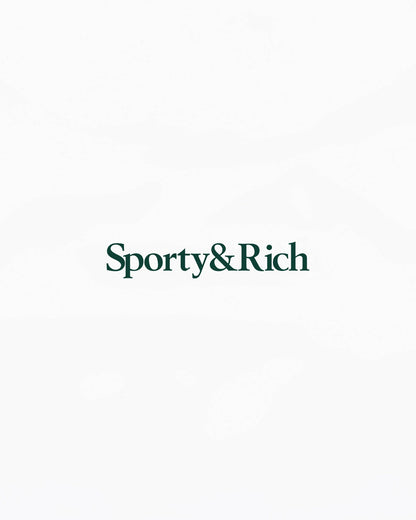 Sporty & Rich Drink More Water Kids Crewneck - White/Forest