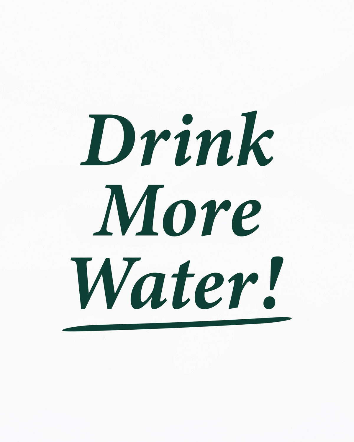 Sporty & Rich Drink More Water Kids Crewneck - White/Forest