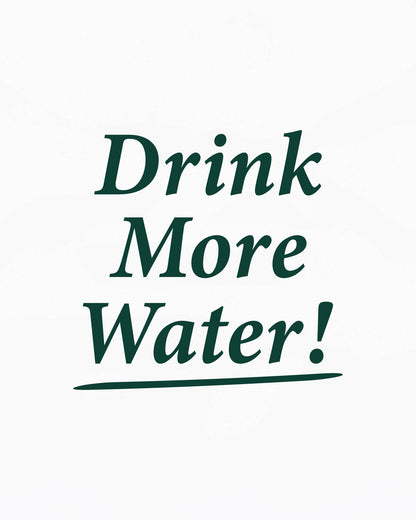 Sporty & Rich Drink More Water Kids Crewneck - White/Forest
