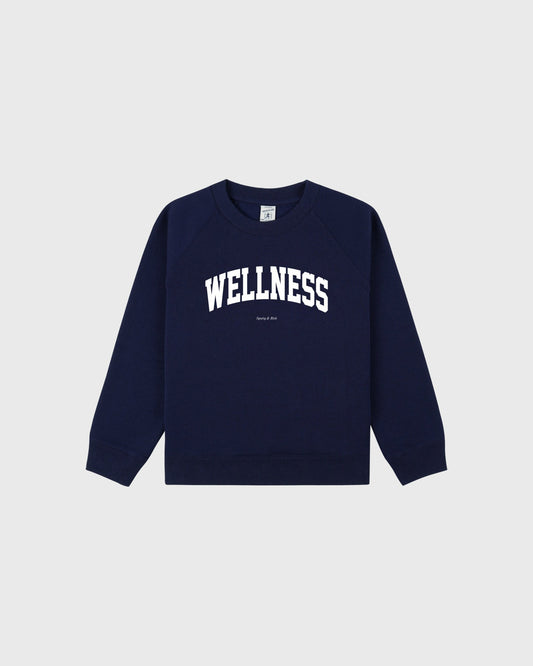 Sporty & Rich Wellness Ivy Kids Crewneck - Navy/White