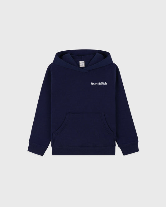 Sporty & Rich Play Tennis Kids Hoodie - Navy/White