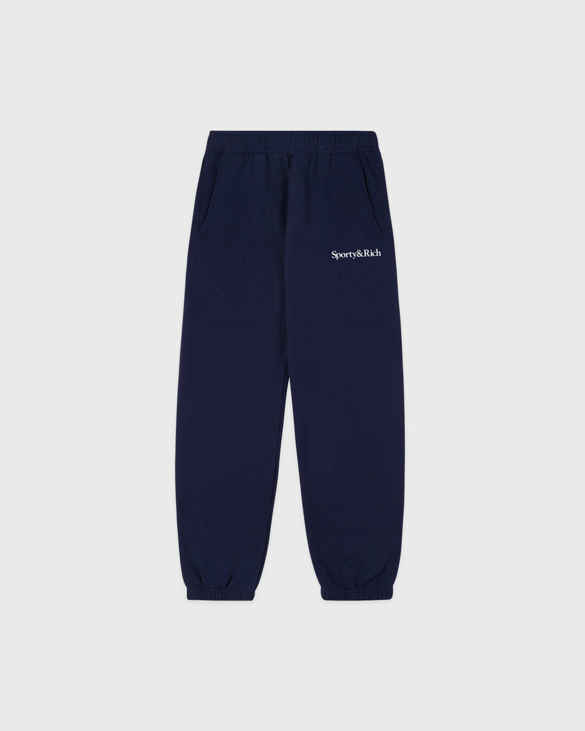 Sporty & Rich Serif Logo Kids Sweatpant - Dark Navy/White