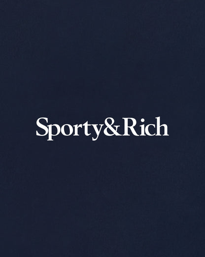Sporty & Rich Serif Logo Kids Sweatpant - Dark Navy/White
