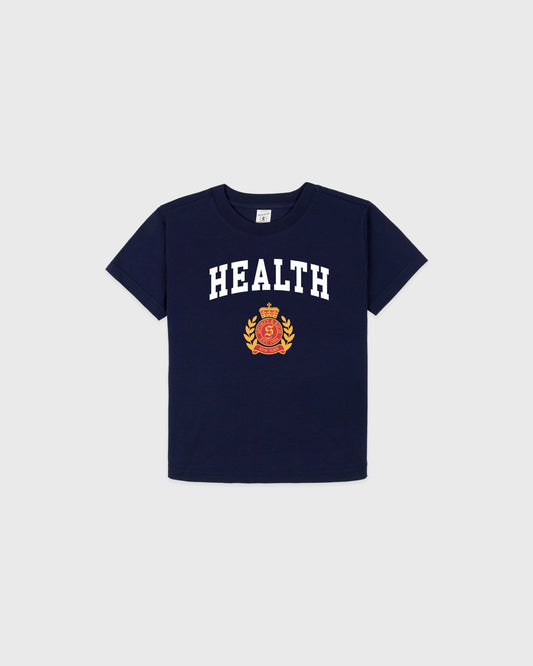 Sporty & Rich NY Health Crest Kids T-Shirt - Navy