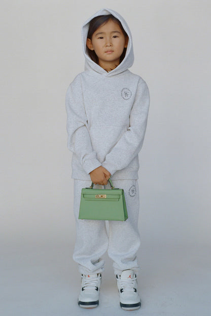 Sporty & Rich SRHWC Kids Hoodie - Heather Gray/Navy