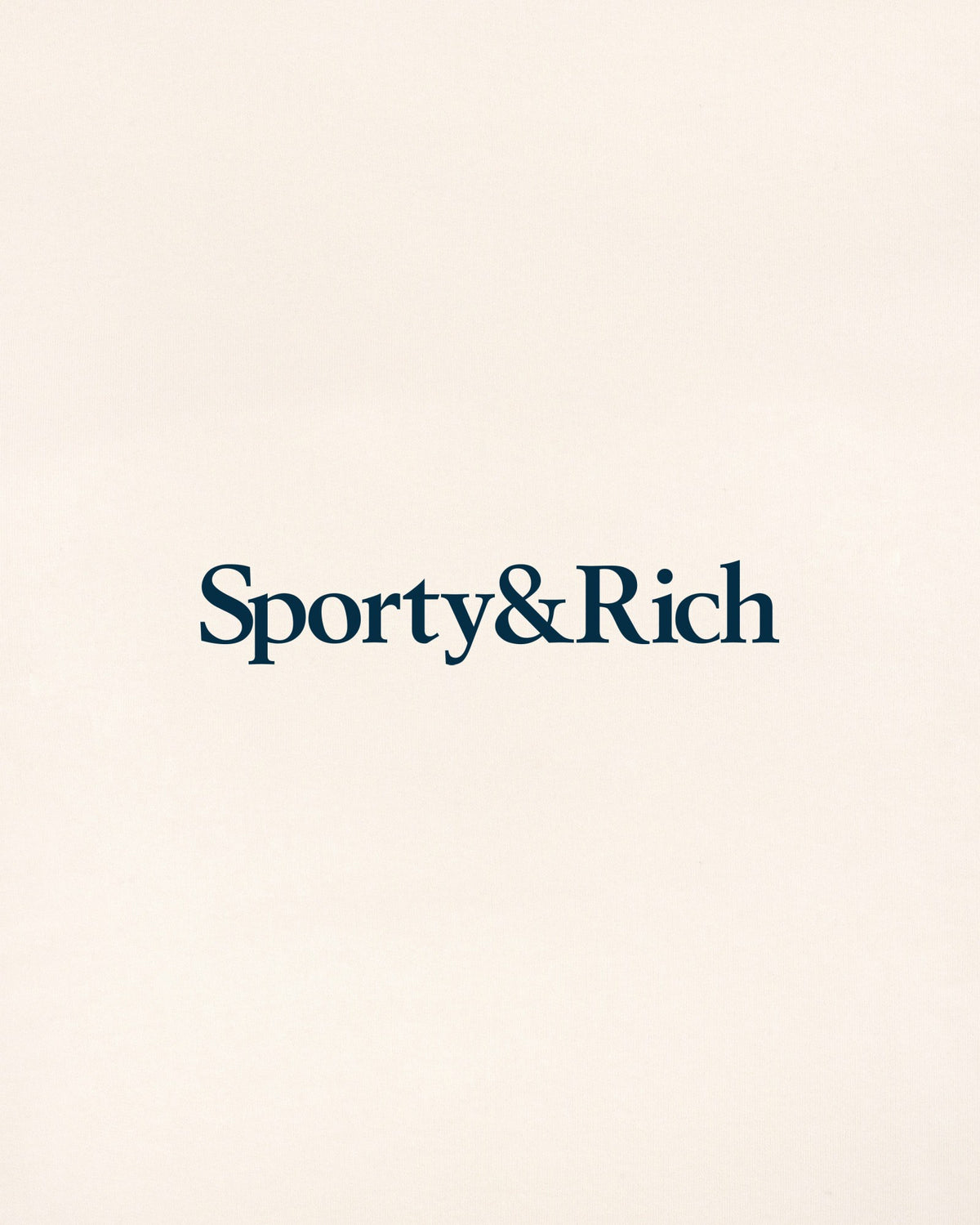 Sporty & Rich Serif Logo Kids Sweatpant - Cream/Navy
