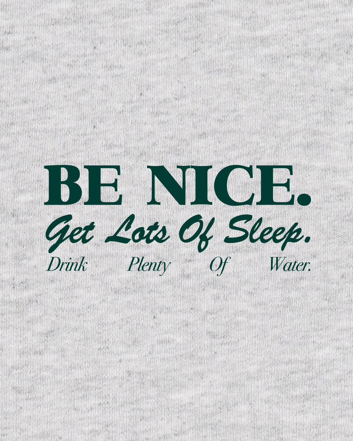 Sporty & Rich Be Nice Kids Crewneck - Heather Gray/Forest