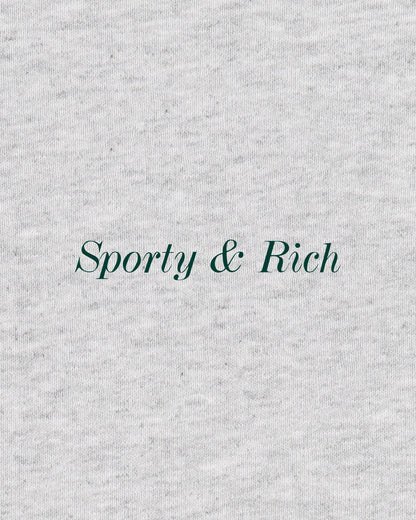 Sporty & Rich Be Nice Kids T-Shirt - Heather Gray/Forest