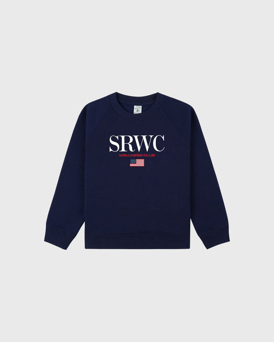 Sporty & Rich Nautical Kids Crewneck - Navy/White/Ruby