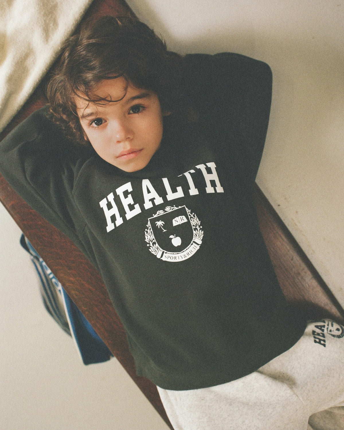 Sporty & Rich Diana Kids Crewneck - Faded Black
